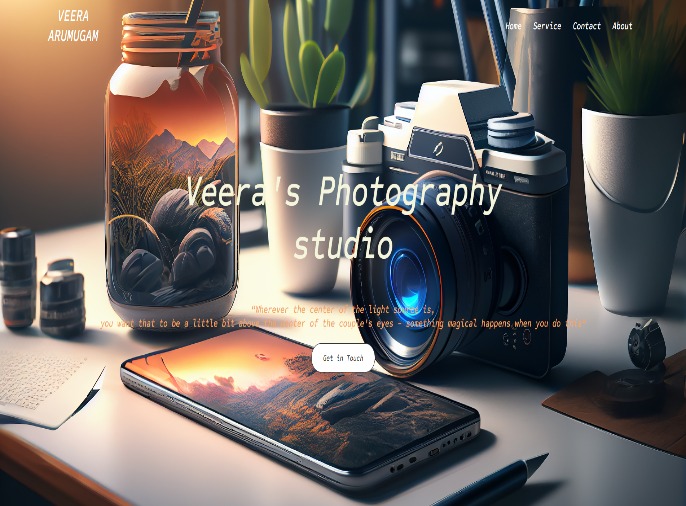 Screenshot of portfolio website